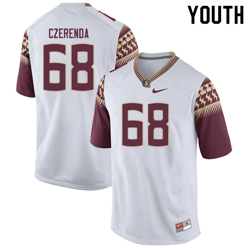 Youth #68 Jeremy Czerenda Florida State Seminoles College Football Jerseys Sale-White